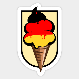 German flag funny ice cream Sticker